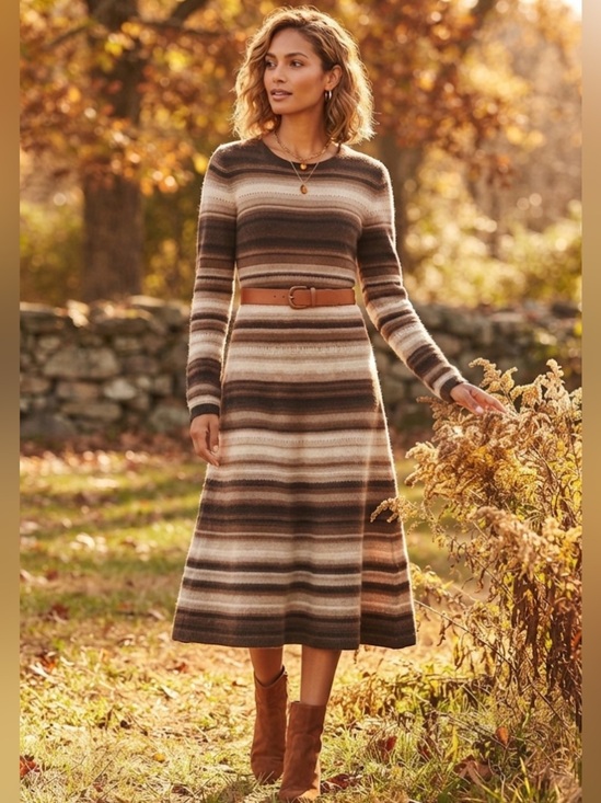 Polo Ralph Lauren Dresses & Skirts - Polo Ralph Lauren Wool Alpaca Blend Striped Jumper Dress SZ XXL